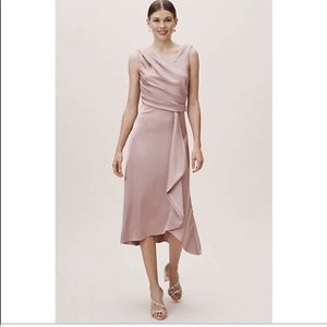 BHLDN Aston satin midi dress